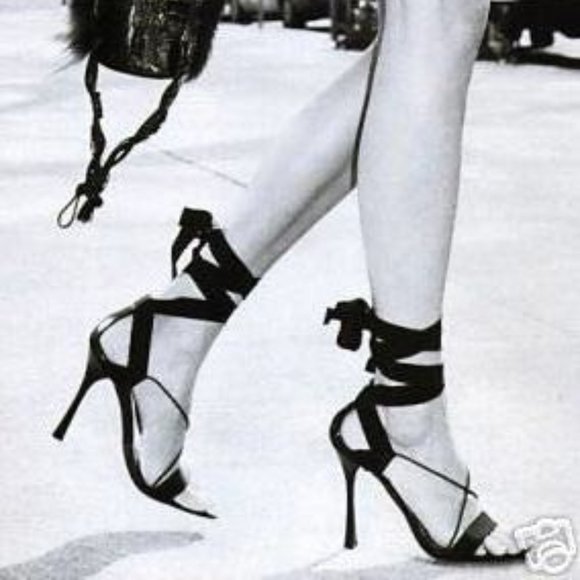 Vintage Gucci Brighton ribbon heels RARE!! Sz 9.5 - Picture 3 of 9